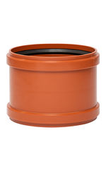 Manguito doble con tope PVC con junta elástica Ostendorf/Crearplast-Sistema KG, DN/OD 400 mm